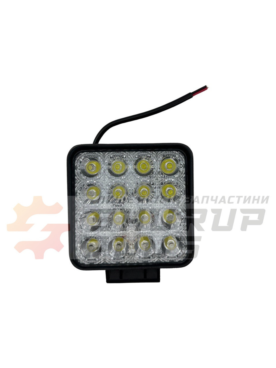 990310015 Фара додаткова LED 48W (16x3W Epistar) квадратна, 3070lm, 9-32V (Flood)