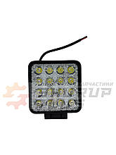 990310015 Фара додаткова LED 48W (16x3W Epistar) квадратна, 3070lm, 9-32V (Flood)