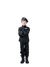 Костюм дитячий ARMY KIDS Поліцейський для хлопчиків і дівчаток колір чорний, фото 3