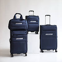 Велика дорожня валіза поліестер синій (96 л) Арт.H8022 blue (L) V&V travel Китай — (Україна)
