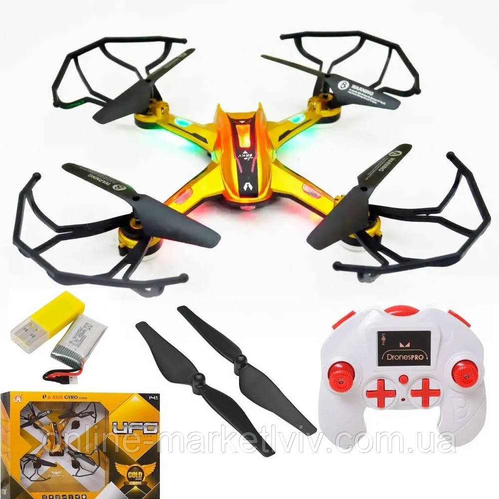 Квадрокоптер з WiFi і камерою Sky Phantom CH090 WiFi / Коптер з LED-підсвічуванням / Дрон на радіокеруванні