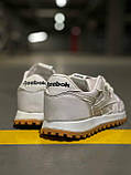 Кросівки чоловічі Reebok Classic White білі текстильні демісезонні весна літо повсякденні легкі, фото 9