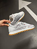 Кросівки чоловічі Reebok Classic White білі текстильні демісезонні весна літо повсякденні легкі, фото 5