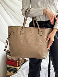 Жіноча сумка Луї Віттон бежева Louis Vuitton Beige натуральна шкіра