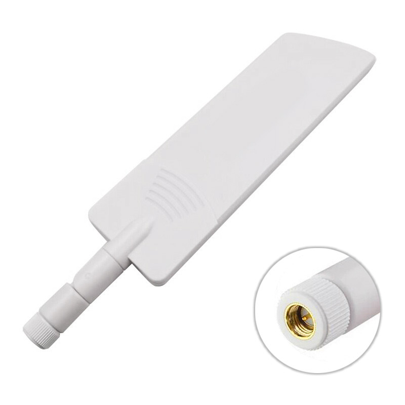 Антена WiFi 5G 4G LTE GSM 12 dBi 600-5800 MHz SMA Male для роутерів, модемів, репітерів, універсальна, біла
