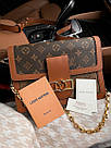 Жіноча сумка Луї Віттон коричнева Louis Vuitton Brown натуральна шкіра, фото 4