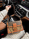 Жіноча сумка Луї Віттон коричнева Louis Vuitton Brown натуральна шкіра, фото 2