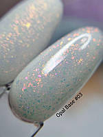 Каучуковая база молочная с хлопьями юкки Opal Base Sweet Nails №3 8мл