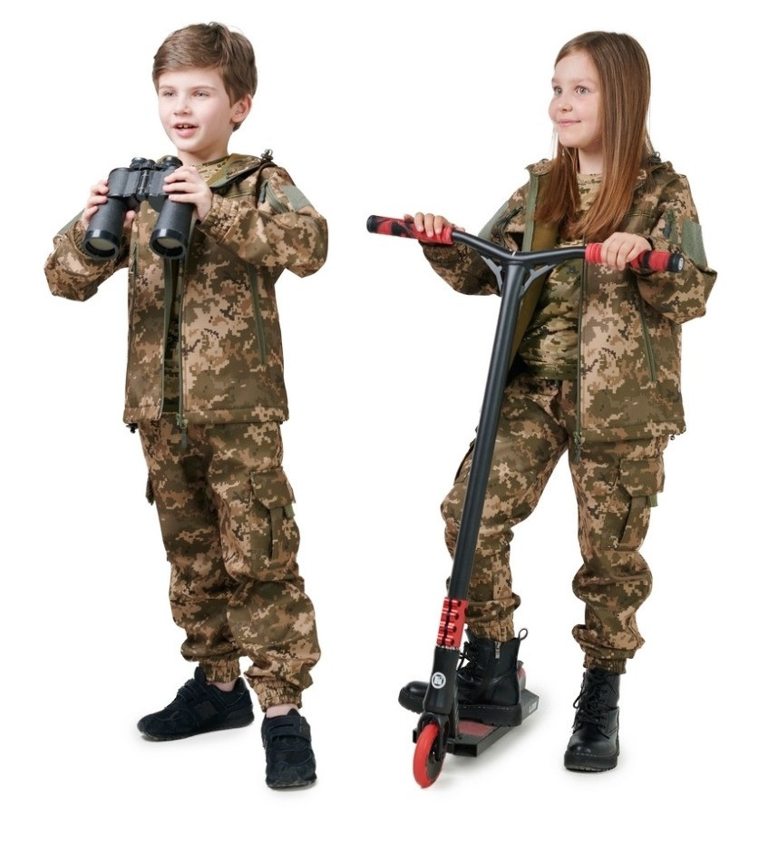 Костюм дитячий ARMY KIDS Скаут Soft-Shell теплий камуфляж Піксель