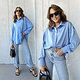 Коричнева шовкова жіноча сорочка One size, фото 3