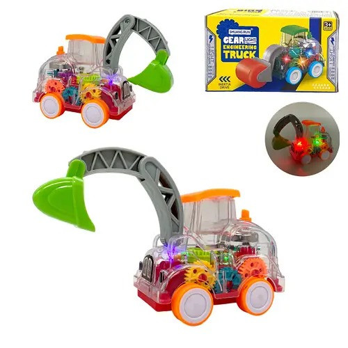 SR878-11 Будівельна техніка 14 см, інерція, шестерні, світло, дзвінок іграшка машинка