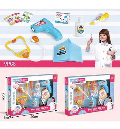 6638A Набір іграшковий лікар, 9 елементів, підсвічування, для дітей., фото 1