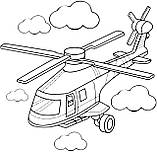 Набір для розпису по контурах для дітей Riviera Blanca Гелікоптер 25x25 см (КА-090), фото 3