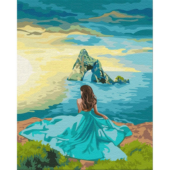 KHO4762 Розпис за номерами, Лазурний вечір 40*50 см
