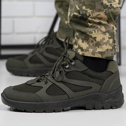 Тактичні чоловічі кросівки хакі Cordura на літо сітка, фото 1