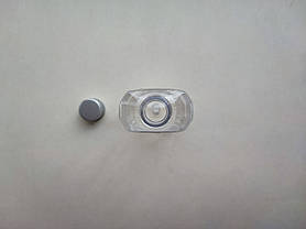 60 - 65 мл прозорий ПЕТ флакон Прямокутний з металевою, алюмінієвою кришкою 18/410, фото 3