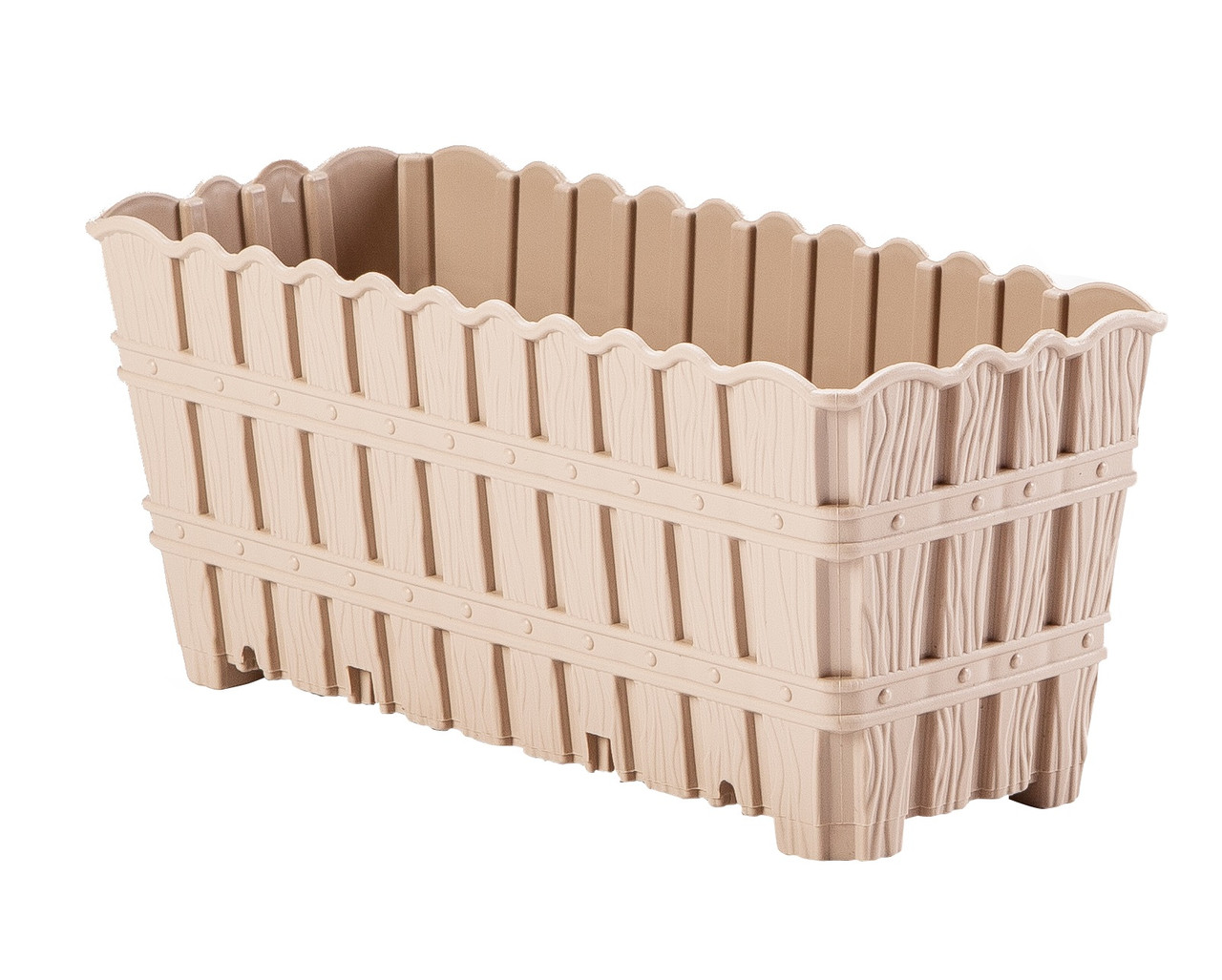 Вазон 1062 Бамбу MIX д/квітів  із дренажем 65 см, Violet, Арт.42304