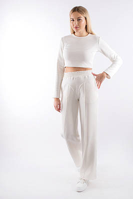 290423 Спортивний костюм топ із штанами білий 290423 (2000000102566)