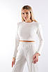 290423 Спортивний костюм топ із штанами білий 290423 (2000000102566), фото 3