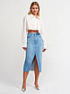 Спідниця джинсова з розрізом блакитна 80515 (2000000103563), фото 4
