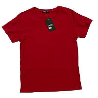 Однотонна жіноча футболка червона, футболка бавовна, жіноча футболка