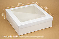 Подарочная коробка Wonderpack Белая с окном для кондитерских изделий М0004о11