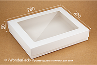 Подарочная коробка Wonderpack Белая с окном для пряников картон белый М0009о5