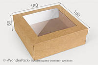 Подарочная коробка Wonderpack Крафт с окном для пряников крафт-картон М0033о3