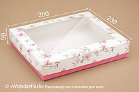 Подарочная коробка Wonderpack Цветы с окном для мыла картон с печатью М0009о13
