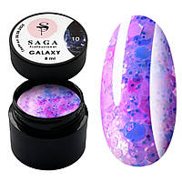 Гель для дизайну нігтів Saga Professional Galaxy Glitter №10, 8мл