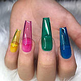 Вітражна гель-фарба 8 мл. для покриття та дизайну нігтів, фото 4