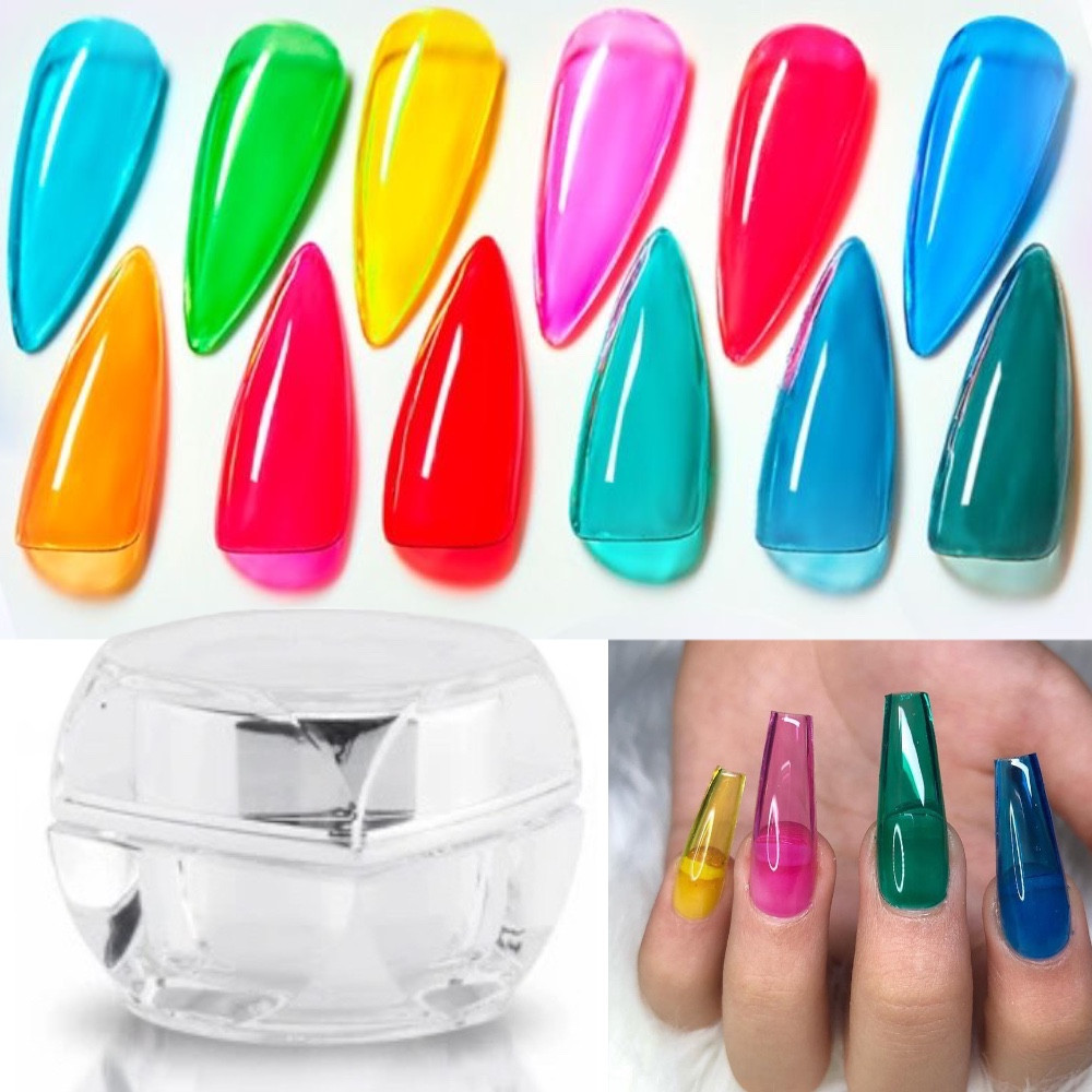 Вітражна гель-фарба 8 мл. для покриття та дизайну нігтів, фото 1