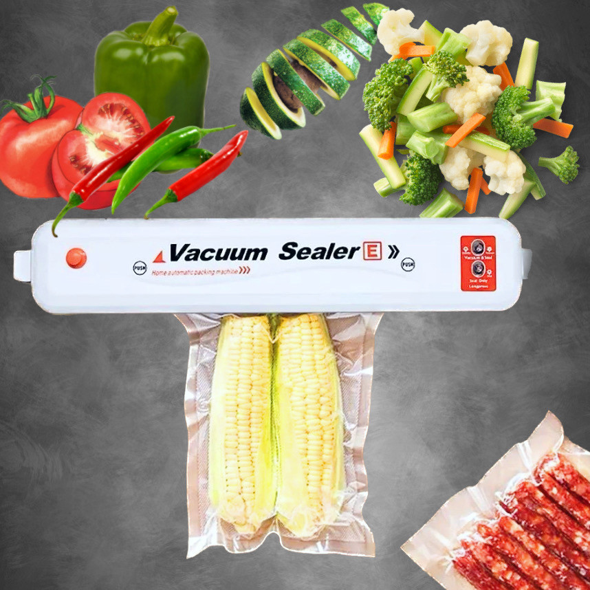 Кухонний вакууматор упаковувач харчових продуктів Vacuum Sealer Вакууматор, фото 1