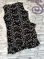 Женское платье Odessa чёрное с рисунком юбка на запах с оборкой Размер 48 L
