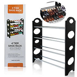Полиця для взуття Stackable Shoe Rack / Органайзер для взуття на 4 полиці