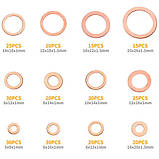 Набір із 280 ущільнювальних мідних кілець шайб, 12 видів, фото 2