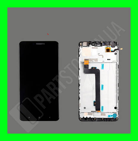 Дисплей Xiaomi Mi Max 2 із сенсором і рамкою, чорний (оригінальні комплектуючі), фото 2