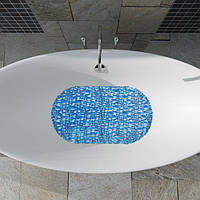 Противоскользящий овальный коврик с массажным эффектом в ванную, душевую, ПВХ, 0,7 x 67 x 38 см