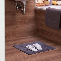 Универсальный коврик для ванной комнаты с мягким ворсом, хлопок, серый