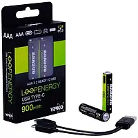 Аккумулятор Verico Loop Energy AAA 600mAh USB Type-C Li-ion 2шт./уп.