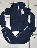 Костюм теплий спортивний NIKE на флісі 8-15 років арт 1060, Колір Темно-синій, Розмір одягу підліток (по