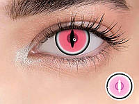 Цветные контактные линзы оригинальные 1 пара. Крейзи линзы для косплея Nezuko Demon Хіт продажу!