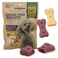 Беззерновое печенье для собак DoggyMan Biscuits Purple Sweet Potato&Sweet Potato 140 г (4976555823455)