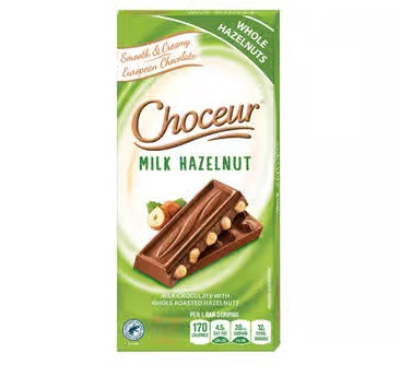 Шоколад Молочний Choceur Milk Hazelnut Чосе з Лісовим Горіхом 200 г Німеччина (10 шт./1 уп)