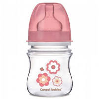 Бутылочка для кормления Canpol babies с широким горлышком Newborn baby, 120 мл, розовая (35/216_pin)