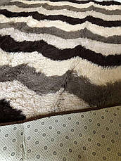 М'який пухнастий килимок з високим ворсом 120х160 см Зіг-заг, фото 2