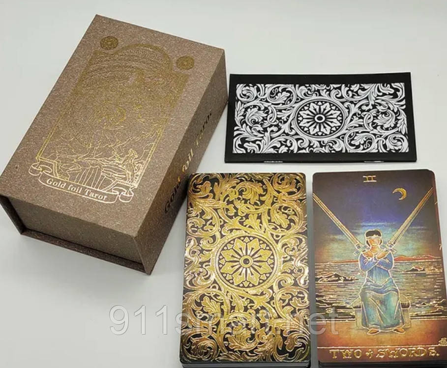 Таро Вейта Безрамкове під старовину (Universal Tarot) із золотом.