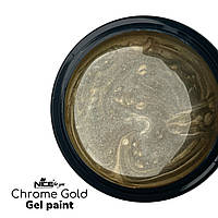 Металлизированная гель-краска Chrome Nice for you Gold 5 г