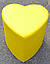 Пуфик серце жовтий, фото 2