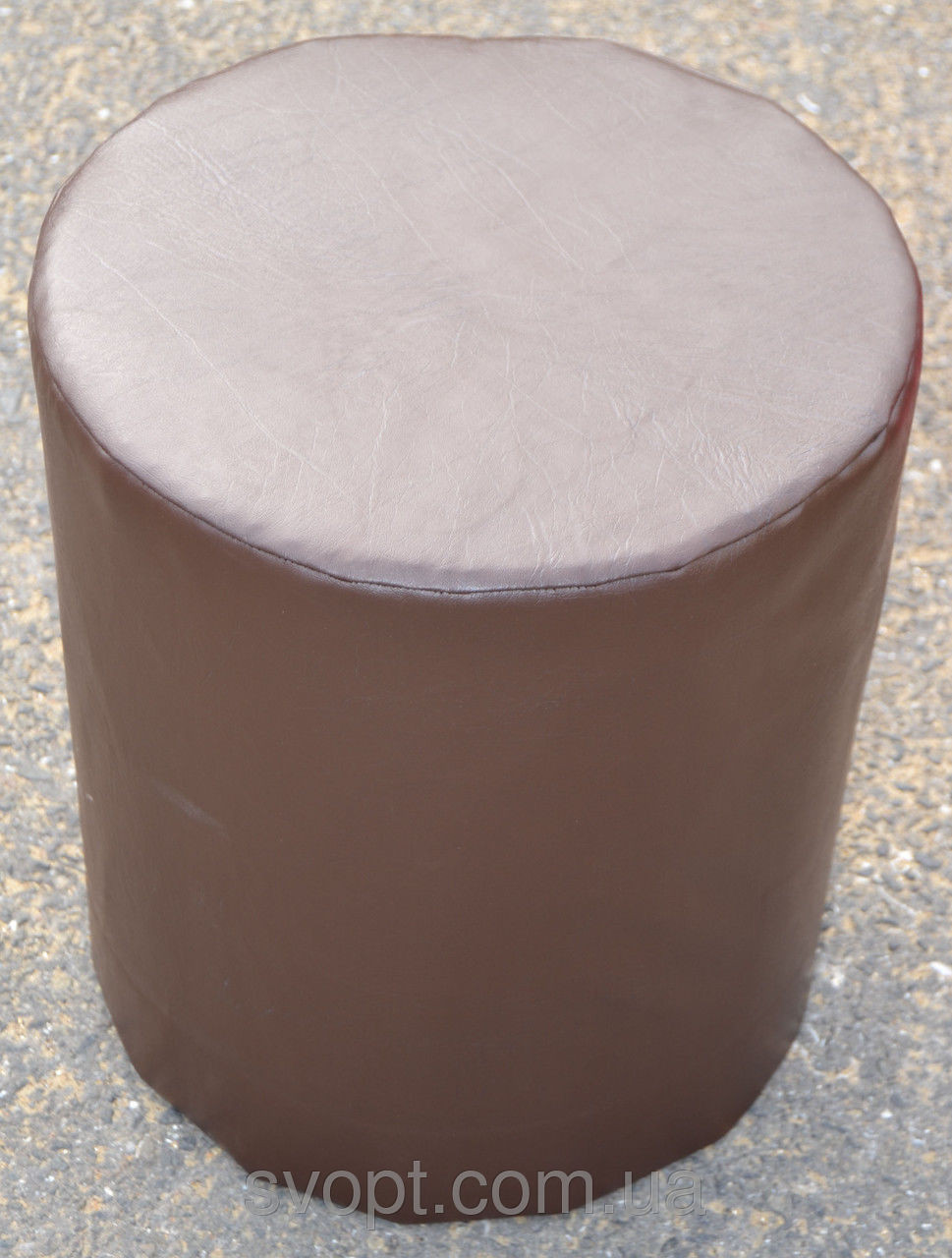 Пуфик циліндр коричневий, фото 1